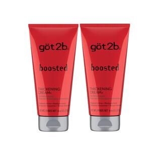 New 2 Pack got2b Boosted Thickening Cream For Fuller Style Medium Hold Hair 6oz